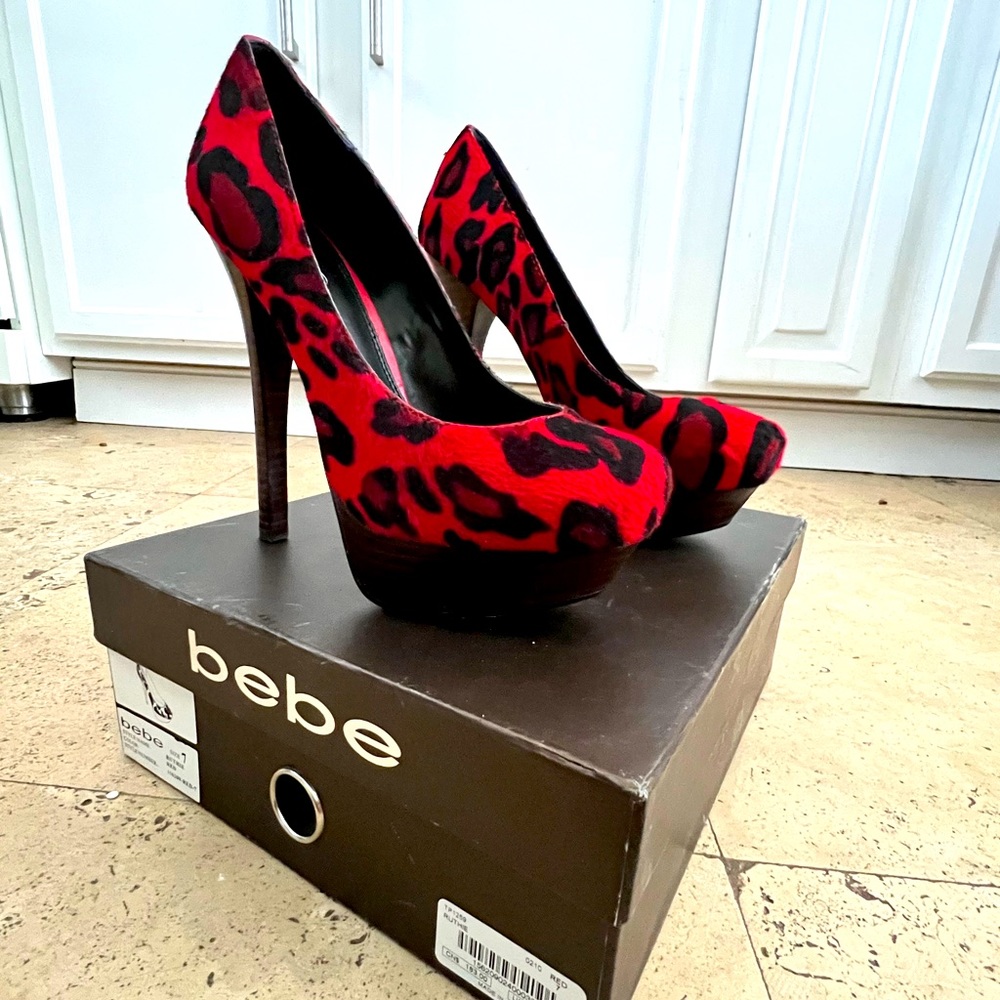 Tiger print heels